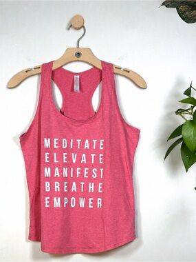 Guru Active Meditate Elevate Manifest Racerback Tank Top Medium